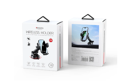 C197 Trådlös Billaddare & Mobilhållare 15W Snabbladdning